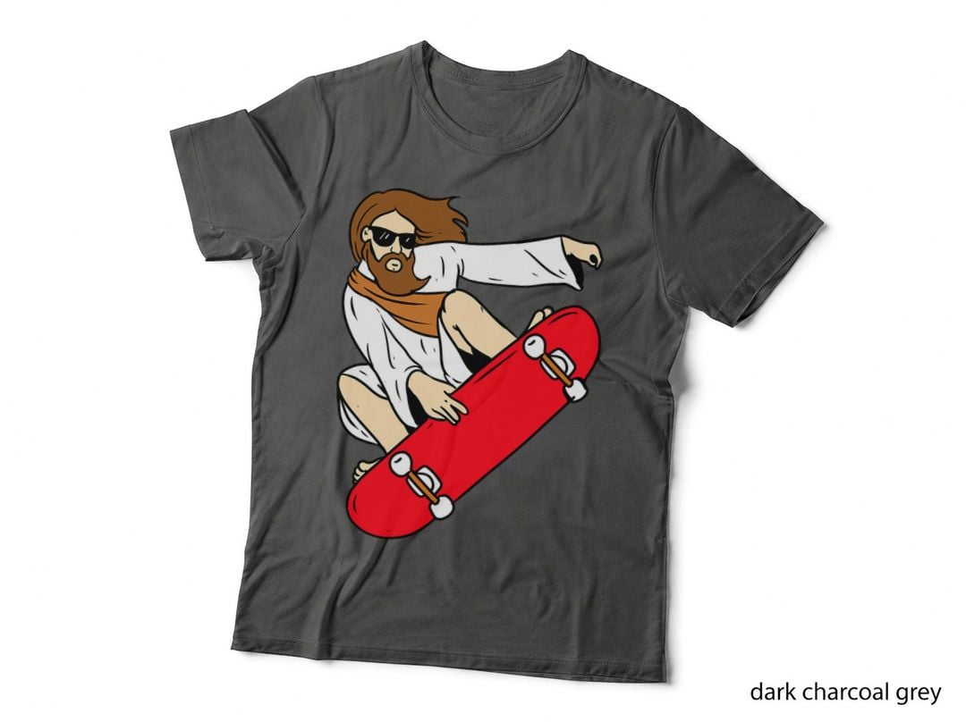 Jesus Riding Skateboard T-Shirt