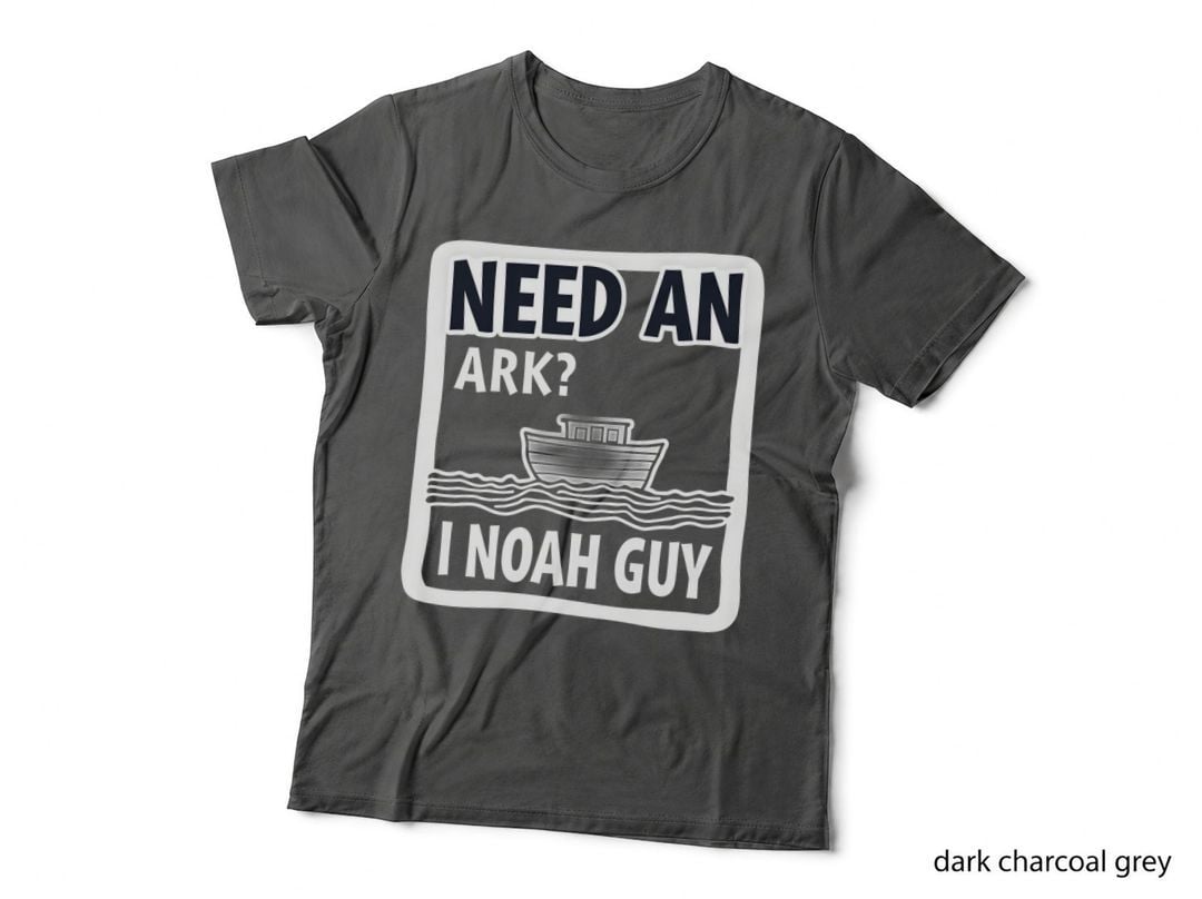 Need an Ark I Noah Guy Christian Biblical Pun Funny Humorous Line Art T-Shirt