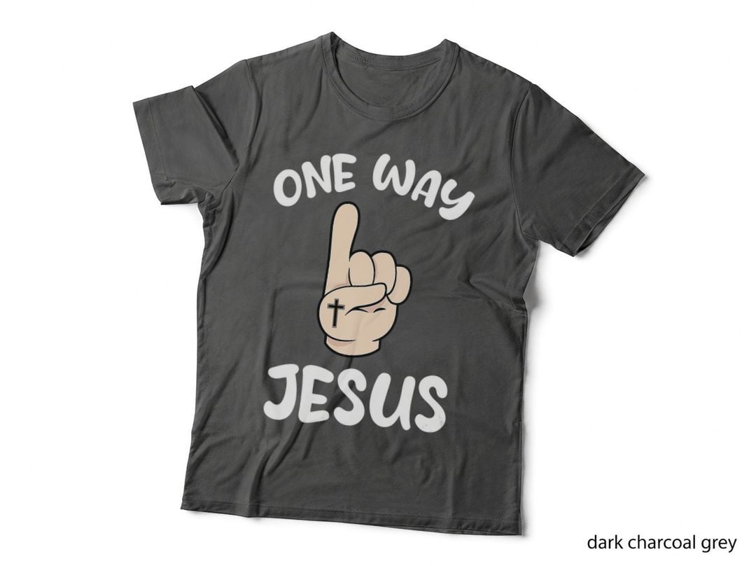 One Way Jesus People Christian Revolution Finger up T-Shirt