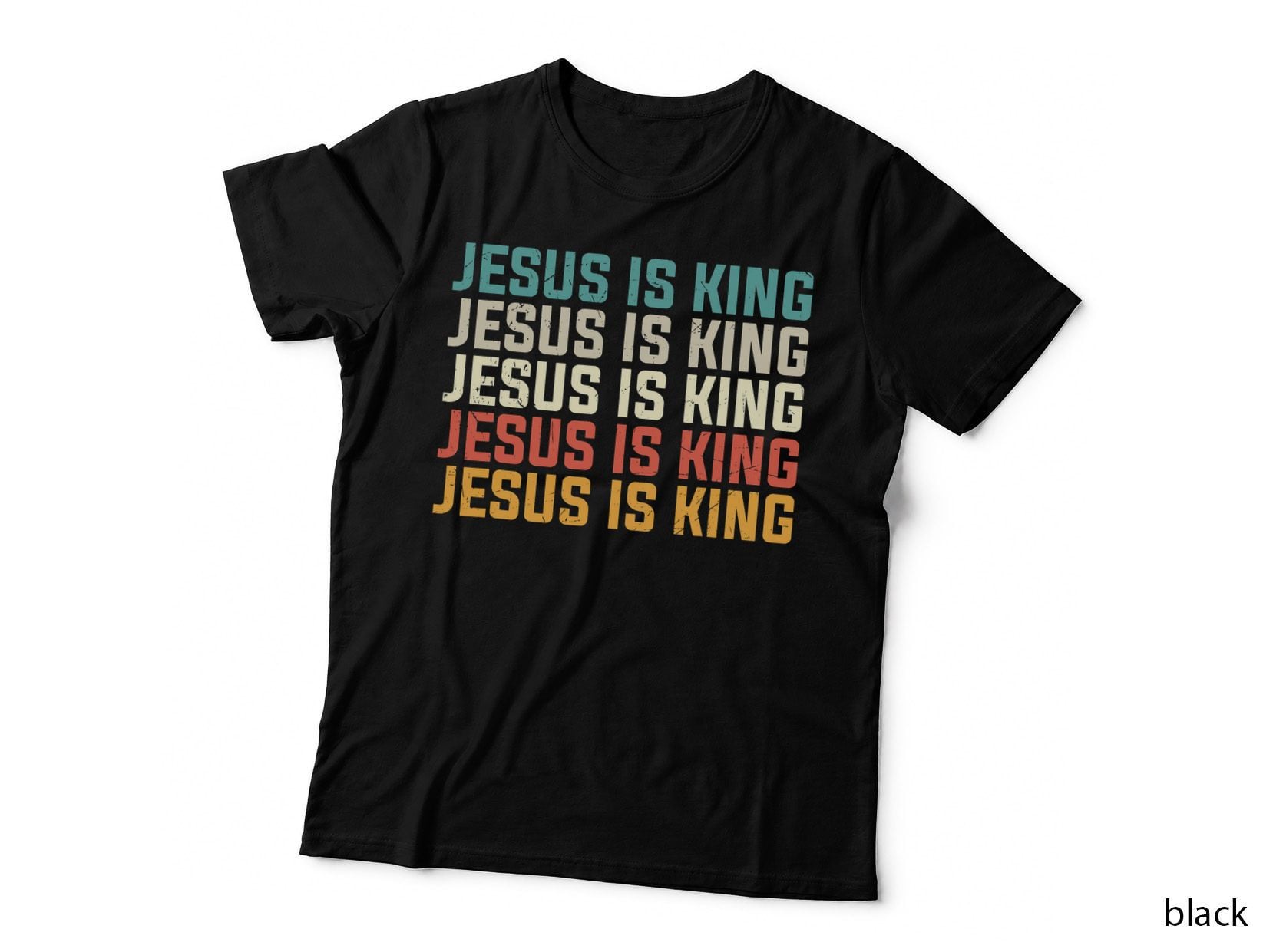 Religious Jesus Is King Christian Vintage Church Lord T-Shirt