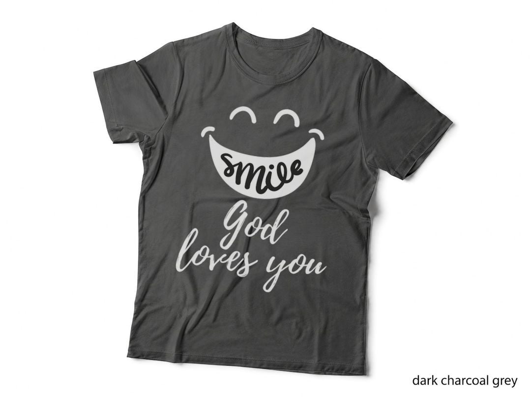 Smile God Loves You Jesus Christian Inspirational Faith Gift T-Shirt
