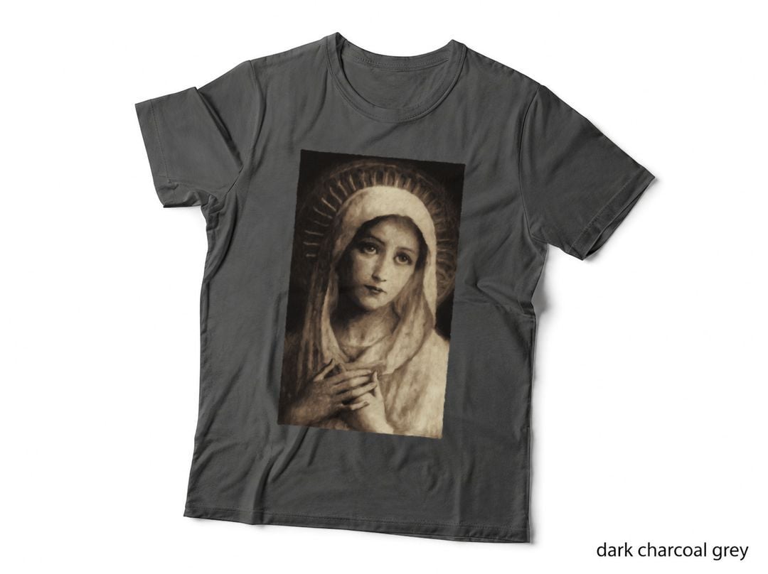 Virgin Mary Maria Catholic Painting T-Shirt