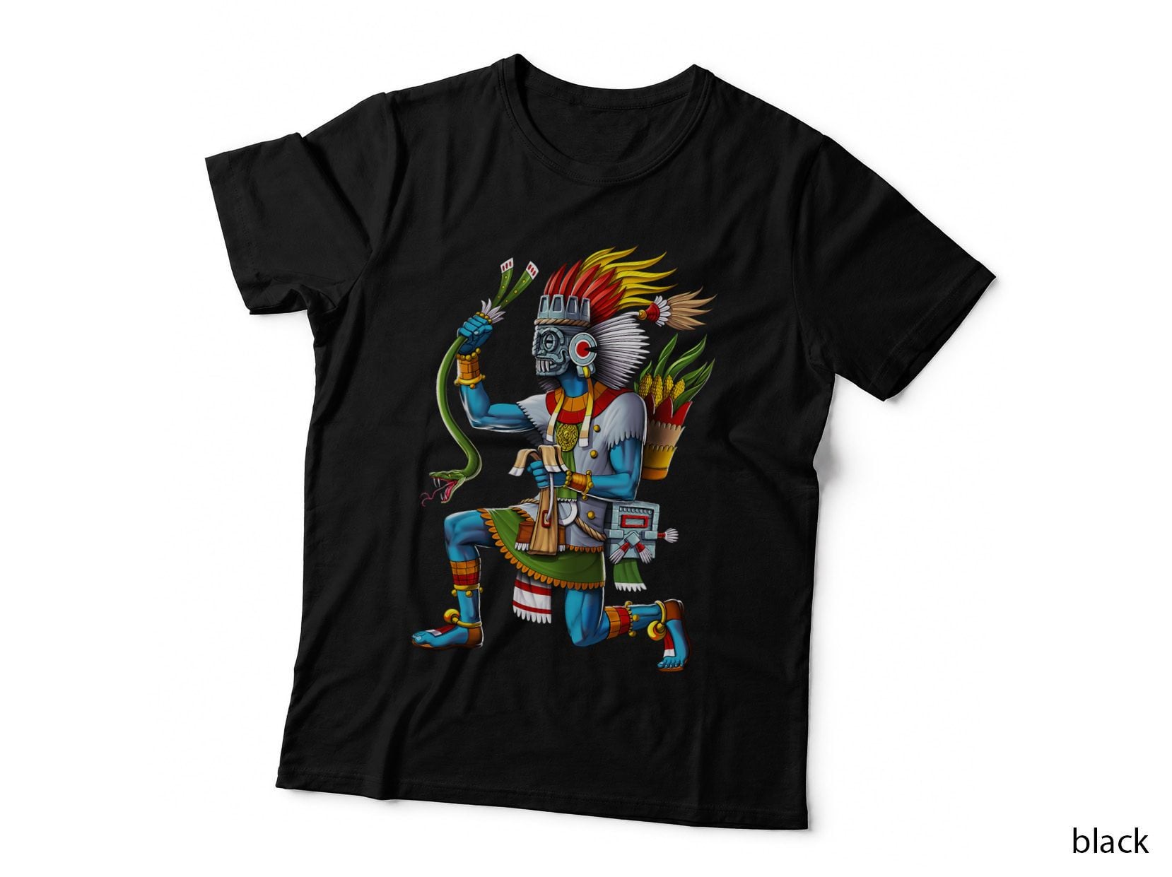 Aztec God Tlaloc Ancient Mayan Mythology Deity T-Shirt