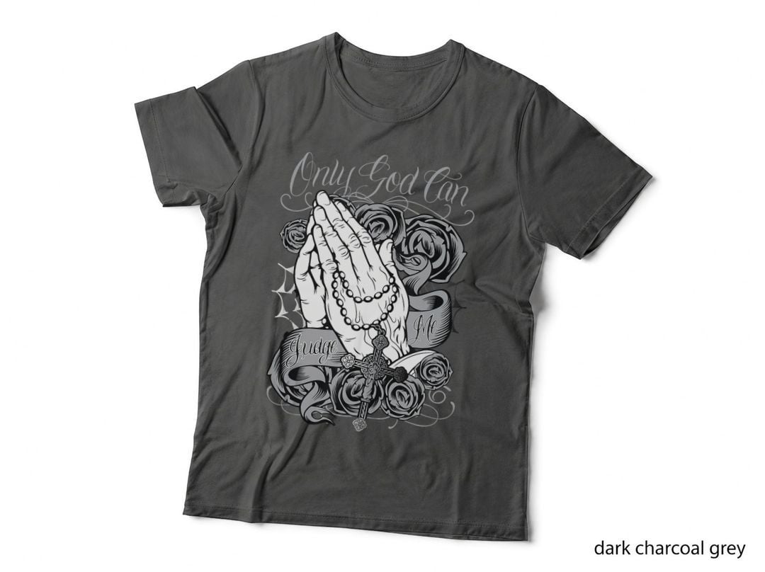 Only God Can Judge Me Chicano Low Rider Graphic Art T-Shirt