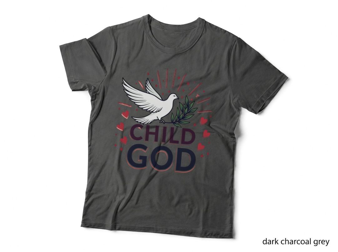 Religious Child of God Dove Olive Branch Vibrant Pink Peace Harmony T-Shirt