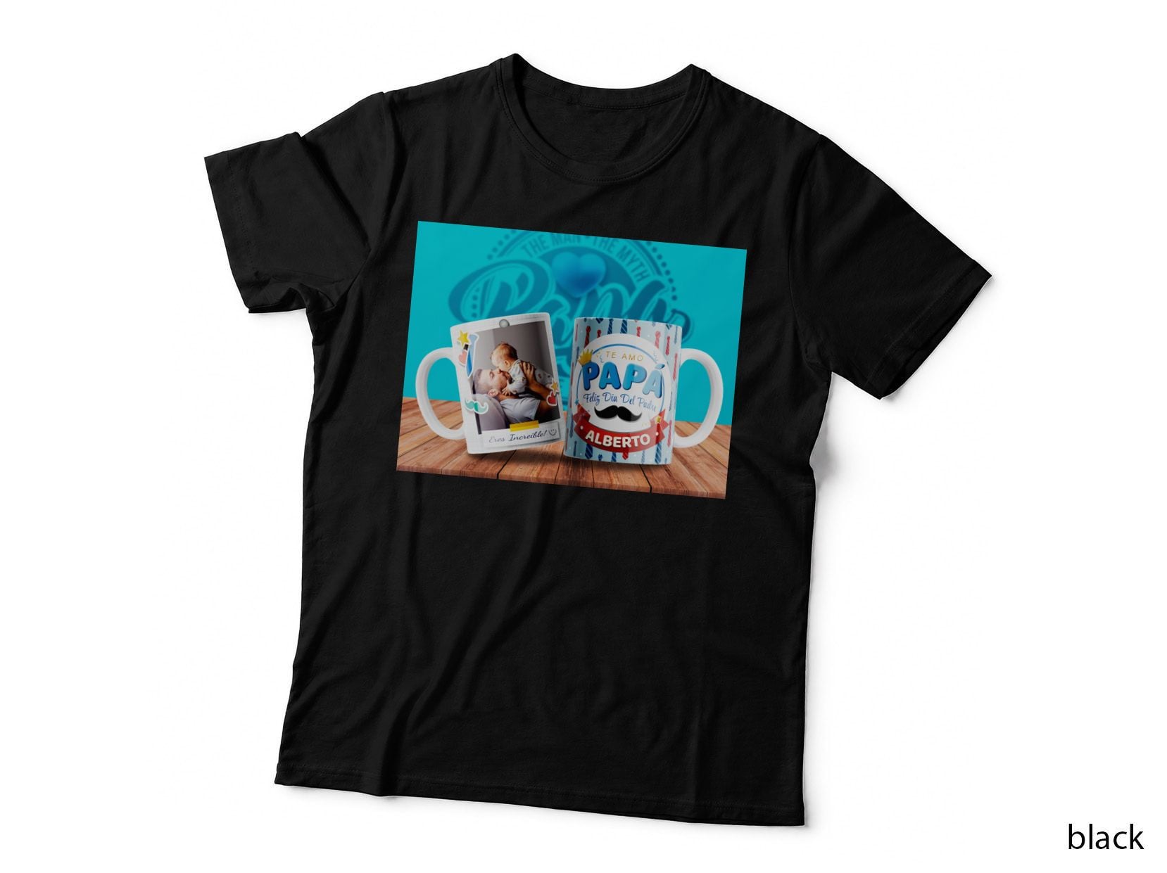 Alberto Te Amo Papa Father Family Mug Photo Portrait Design 04 T-Shirt