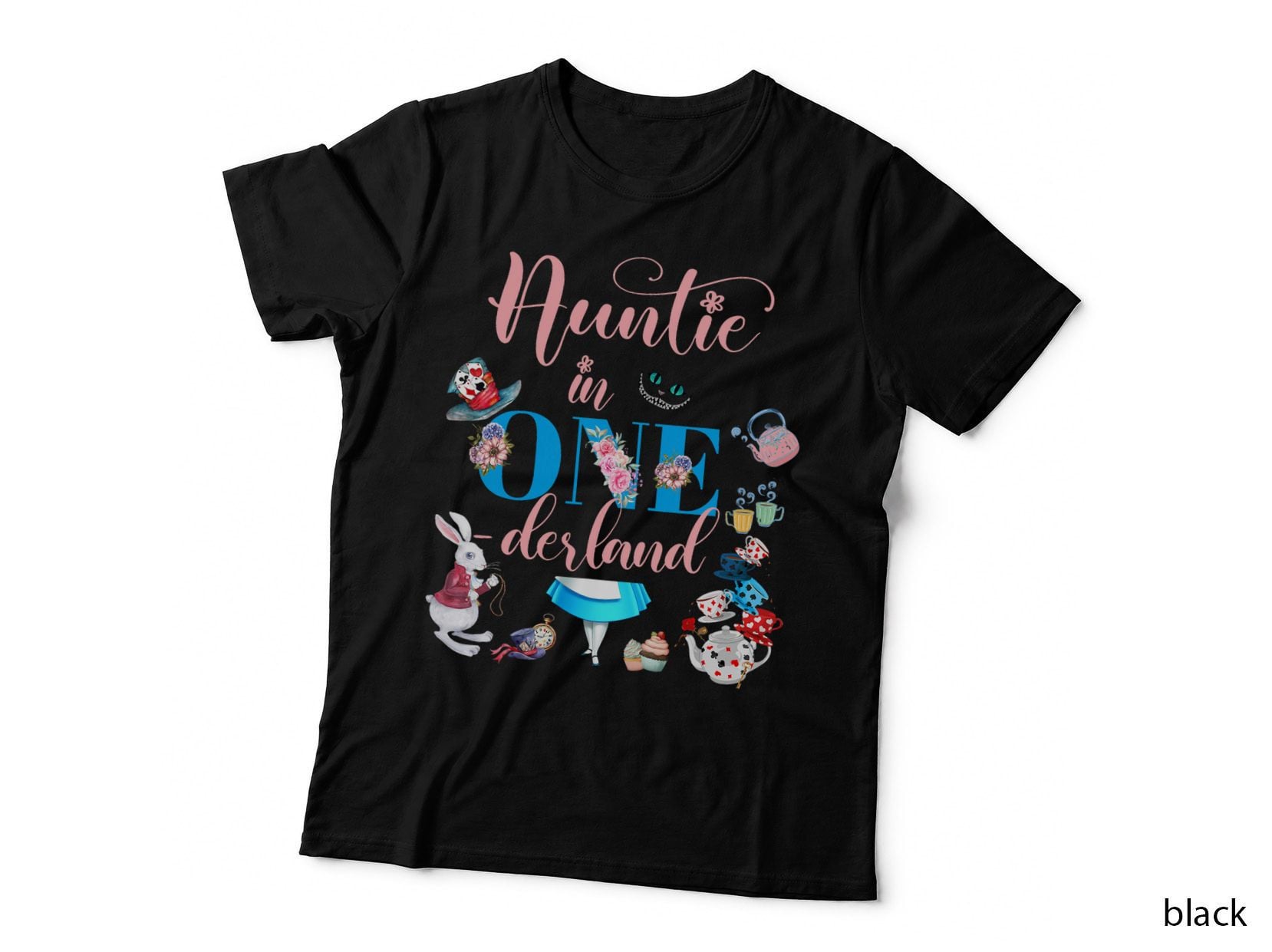 Alice in Onederland Family Auntie of the Birthday Girl T-Shirt