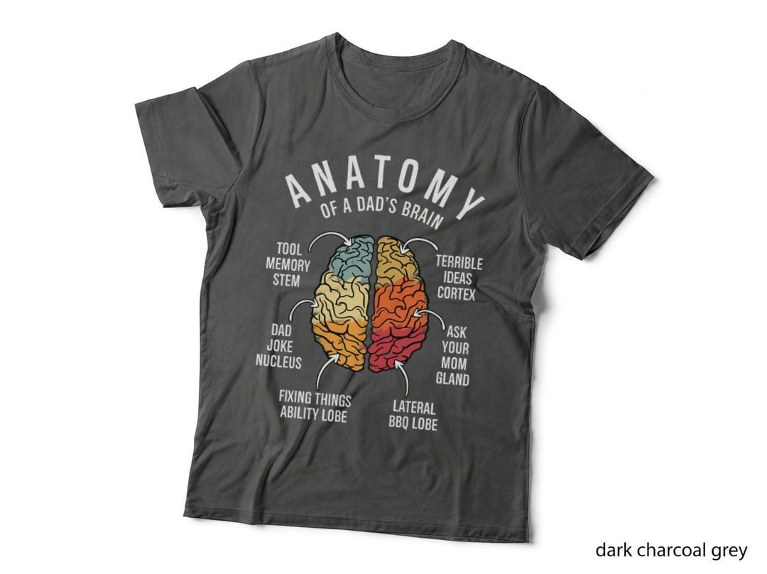 Anatomy of a Dad's Brain Funny Dad Family Humor Father's Day T-Shirt