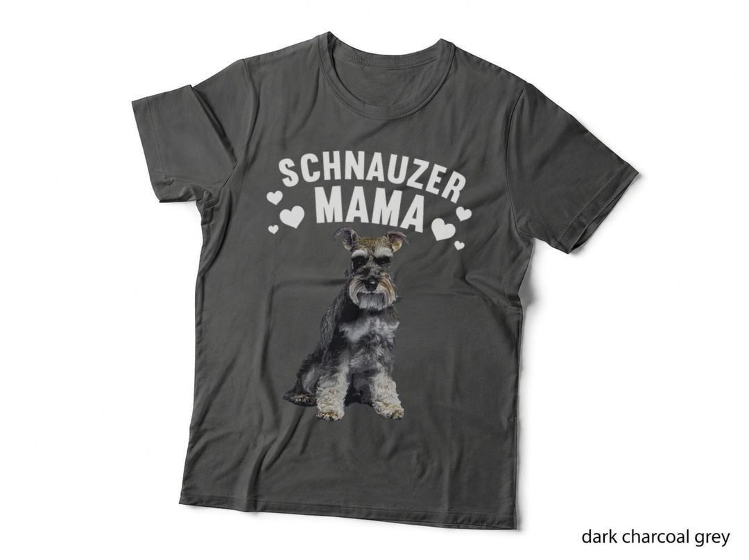 Best Miniature Schnauzer Art for Mom Women Mini Schnauzer T-Shirt