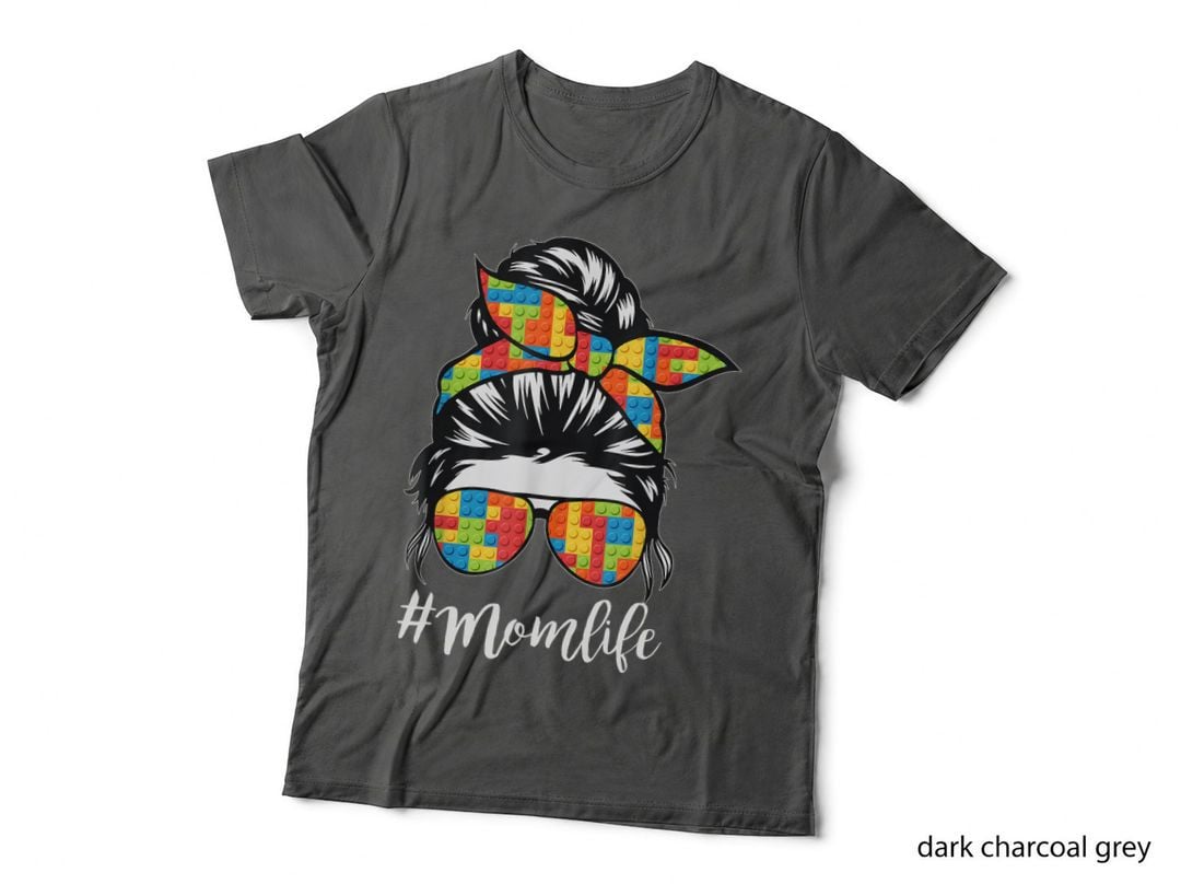 Building Blocks Mom T-Shirt, Messy Bun Brick Builder Tee, Block Mama Gift