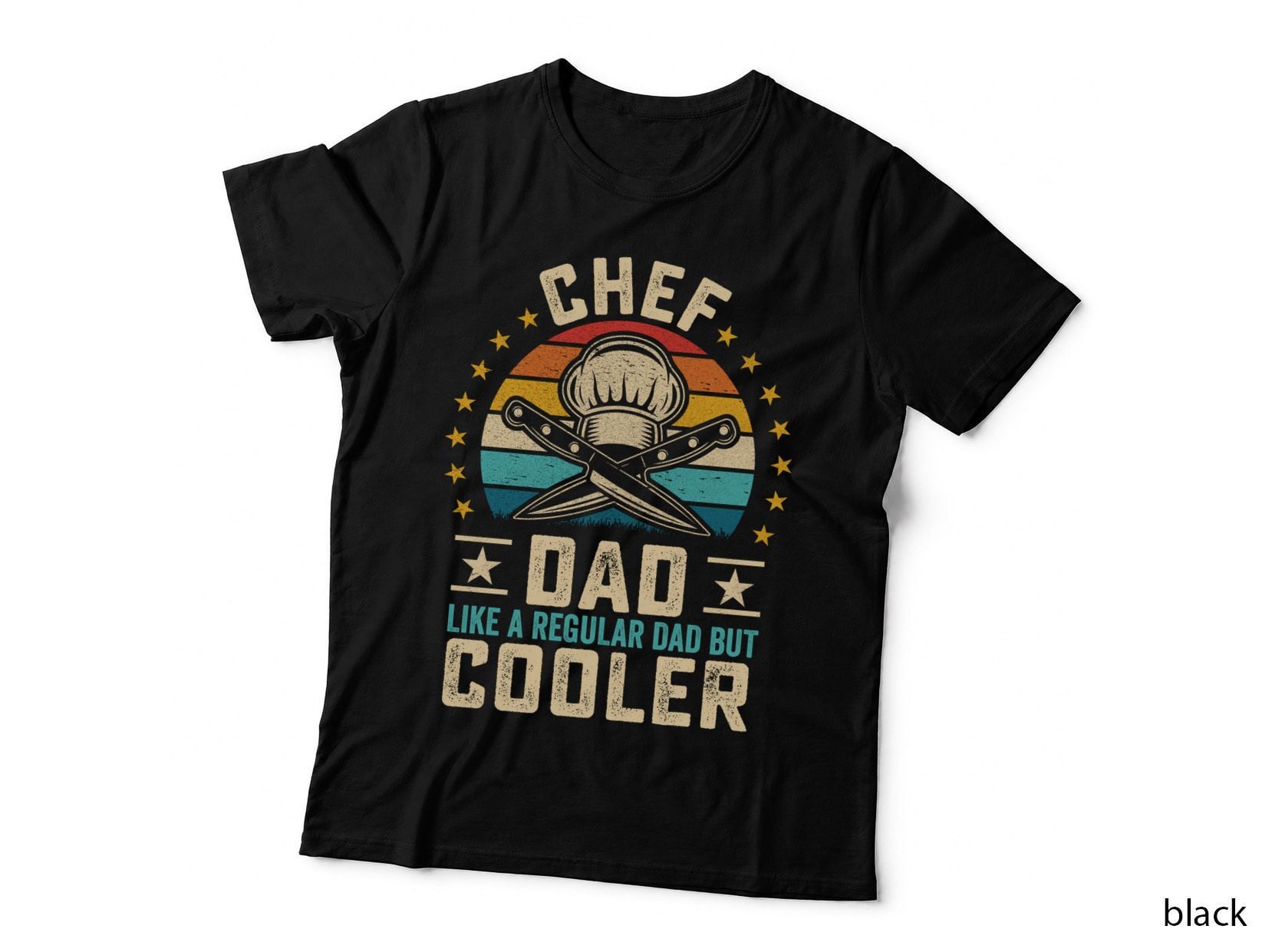 Chef Dad Like a Regular Dad but Cooler Heartbeat T-Shirt