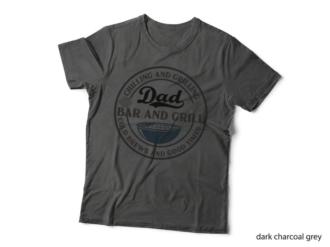 Dad Bar and Grill Barbecue T-Shirt, BBQ Grill Party Graphic Tee