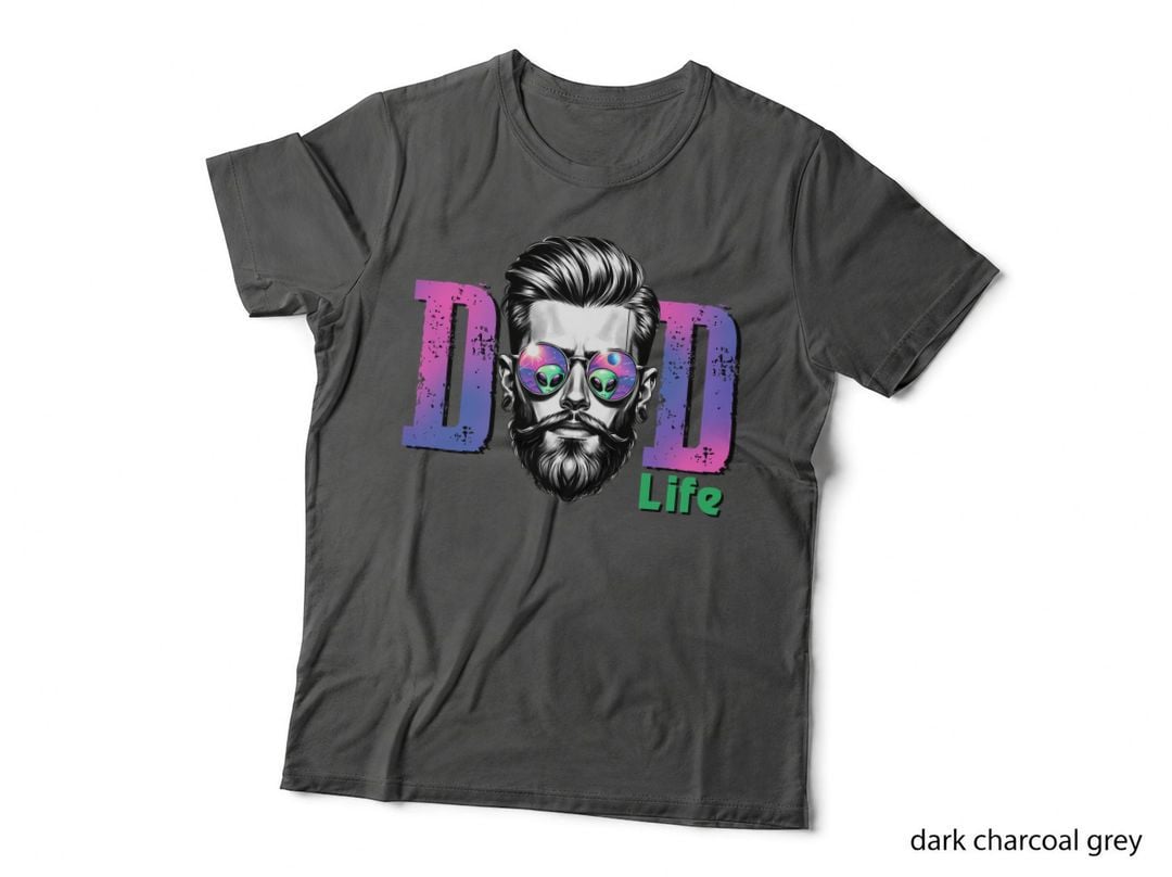 Dad Life Fathers Day T-Shirt, Alien Glasses Dad Life Graphic Tee