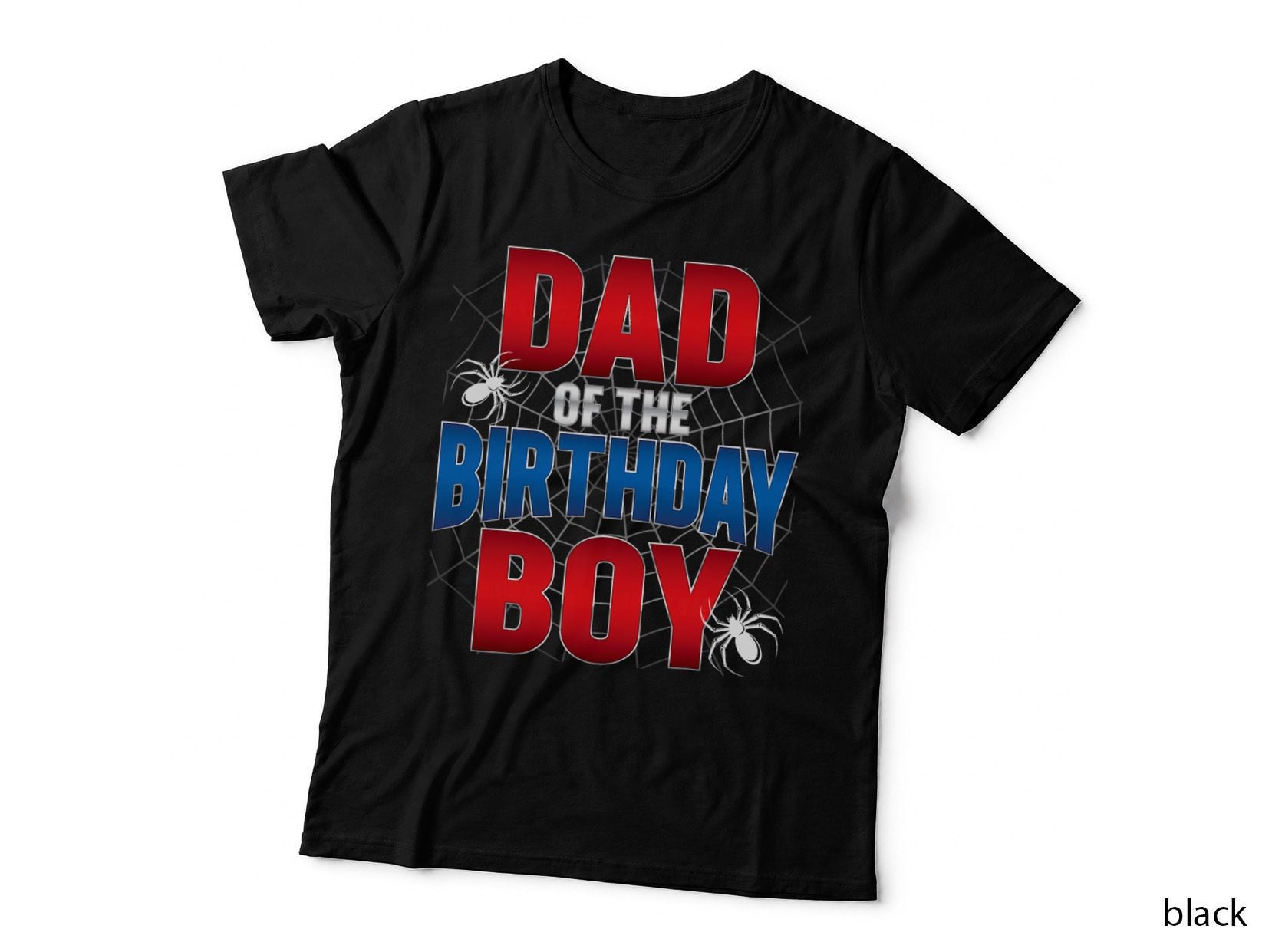 Dad of the Birthday Boy Costume Spider Web Birthday Party T-Shirt