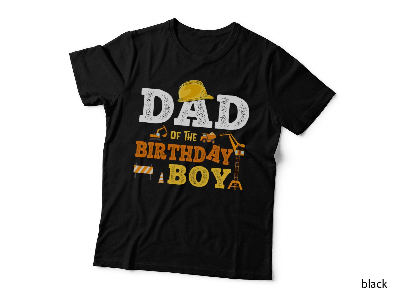 Dad of the Birthday Boy Kids Construction Matching Family T-Shirt