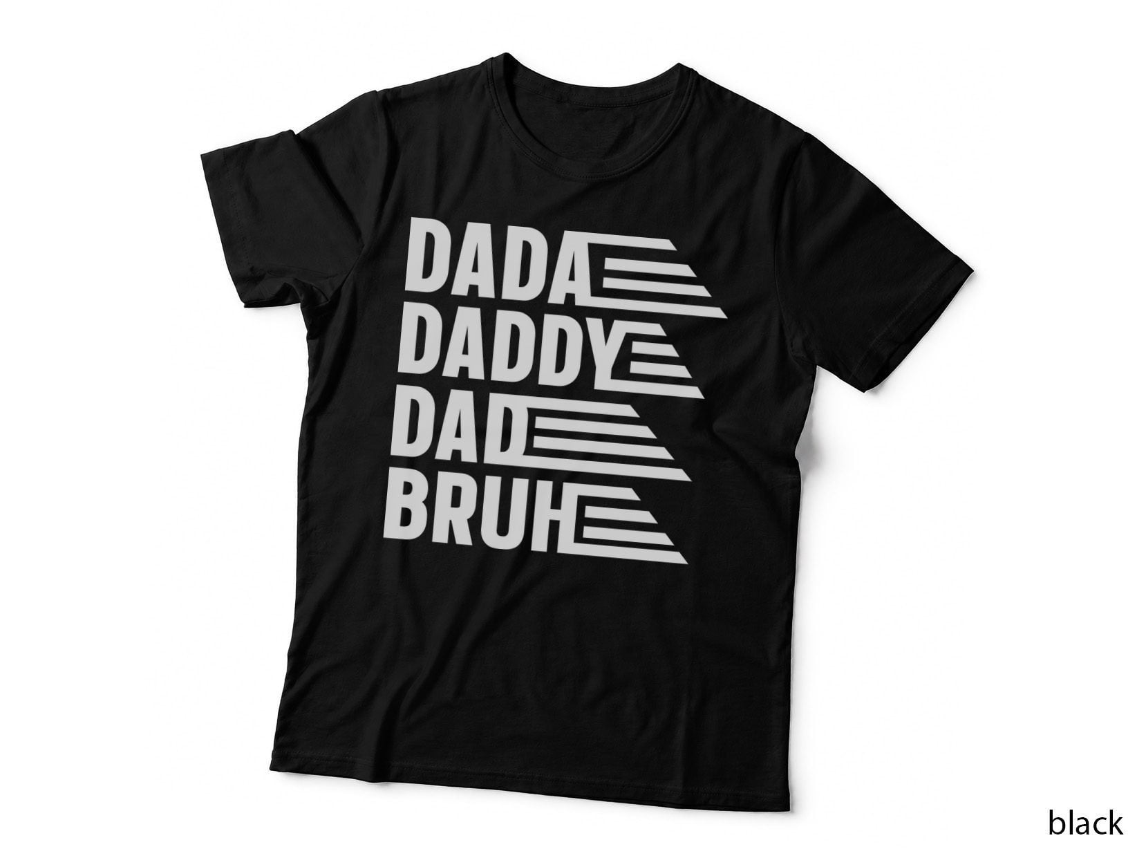 Dada Daddy Dad Bruie Fathers Day T-Shirt, Modern Typography on Dark Background