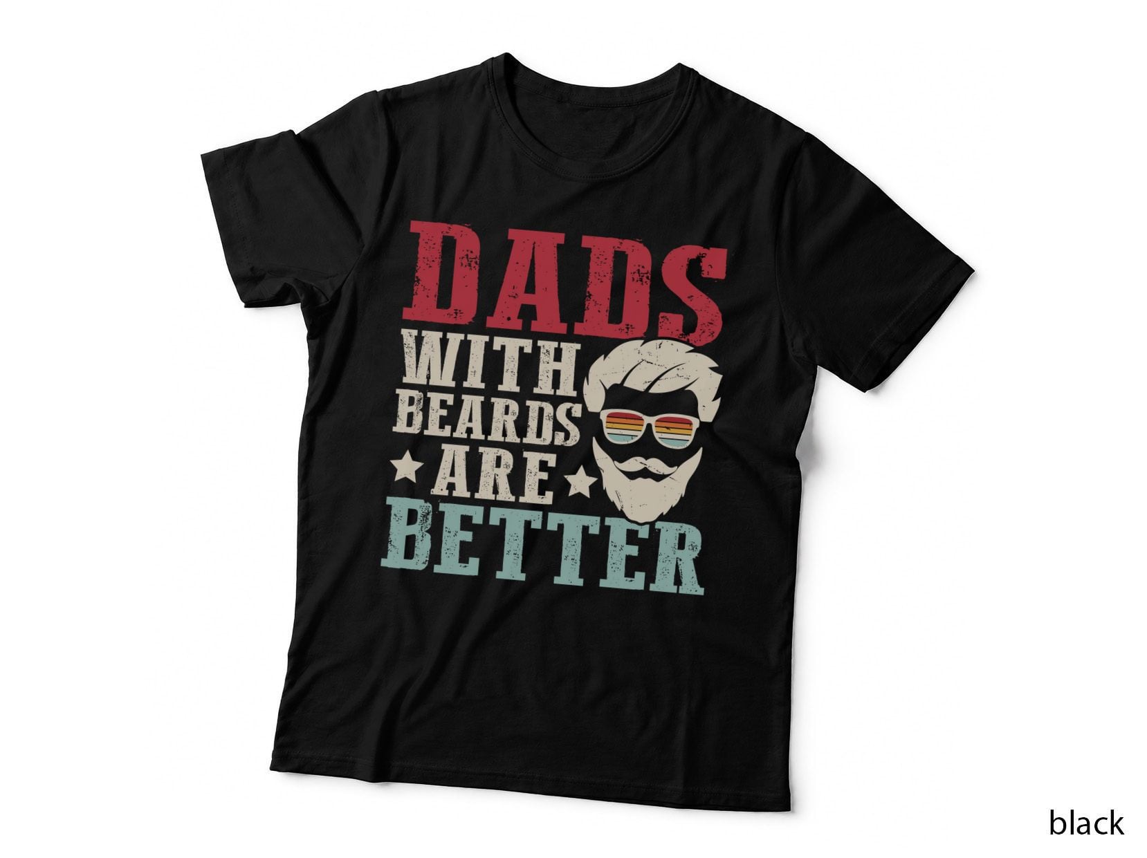 Dads with Beards Are Better Barber T-Shirt, Bearded Dad Wearing Sunglasses