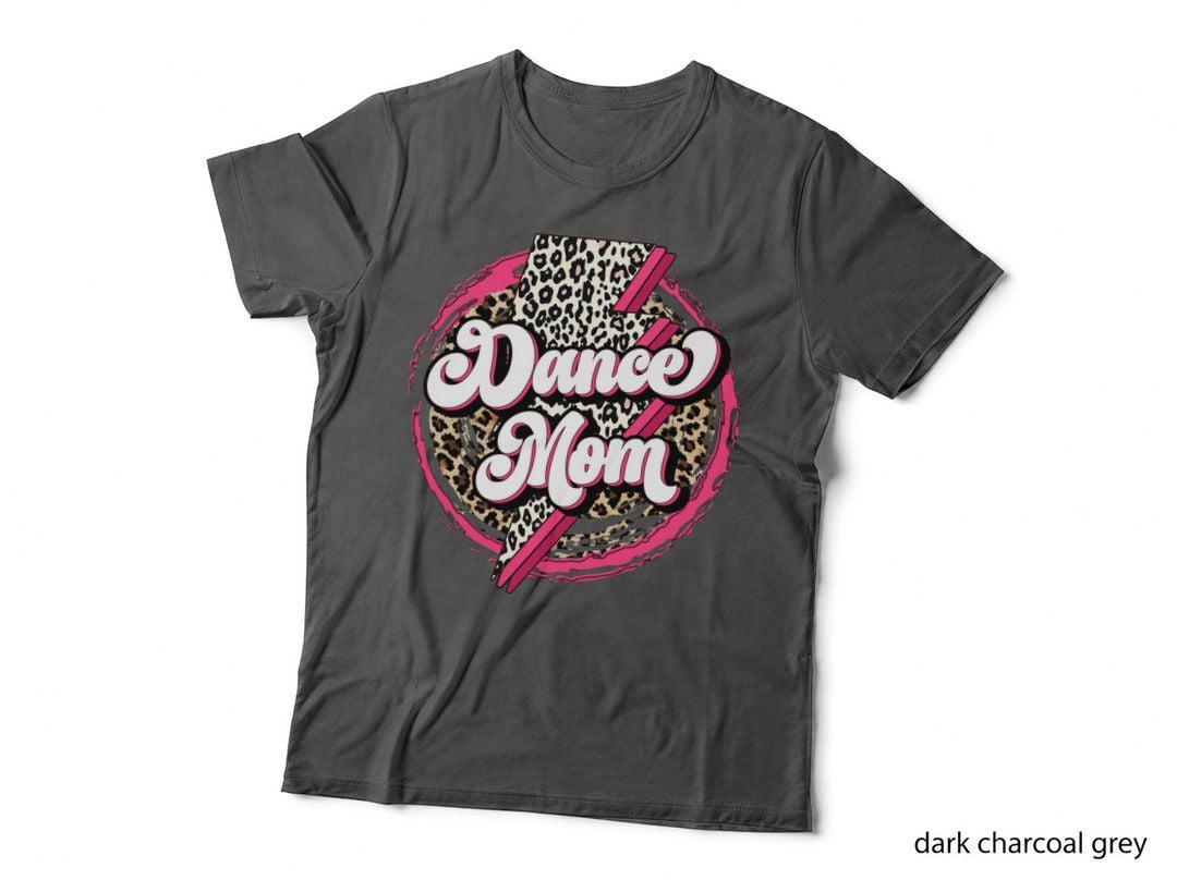 Dance Mom T-Shirt, Leopard Print Star with Pink Accents Graphic Tee