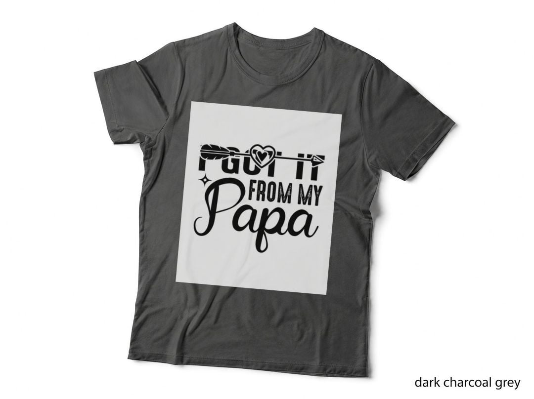 Got It from My Papa T-Shirt, Feathered Arrow Heart Illustration Graphic Tee