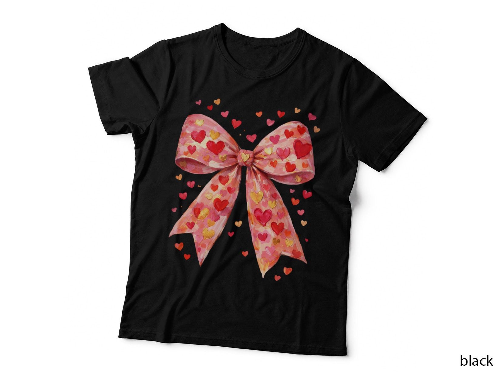 Heart Ribbon Confetti Art Mama Crochet T-Shirt, Mama Crochet Graphic Tee