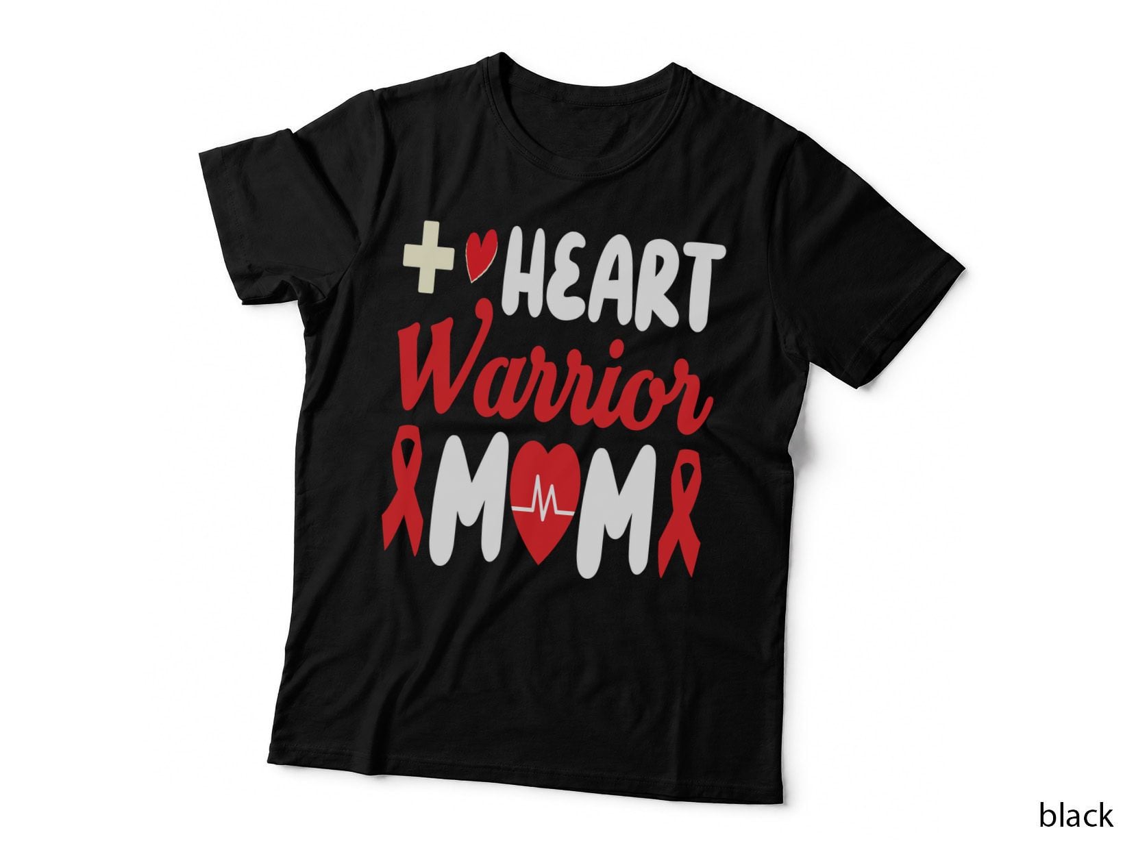 Heart Warrior Mom Heart Disease Awareness T-Shirt