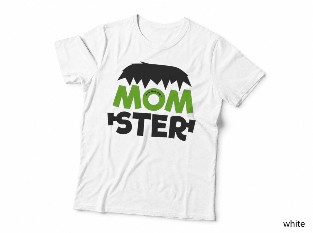 Momster Monster Mom Lime-Green Stitches T-Shirt
