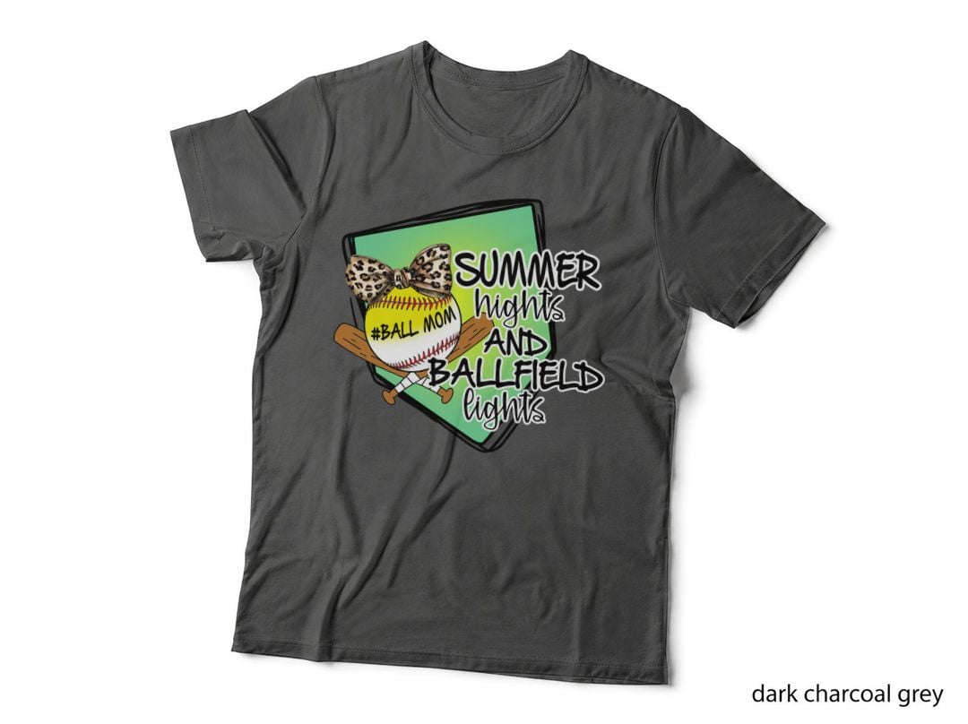 Summer Nights and Ballfield Lights Sport Mom T-Shirt