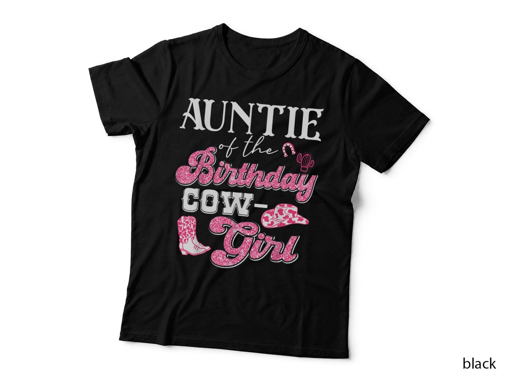 Auntie of the Birthday Cowgirl Howdy Western Rodeo Birthday T-Shirt