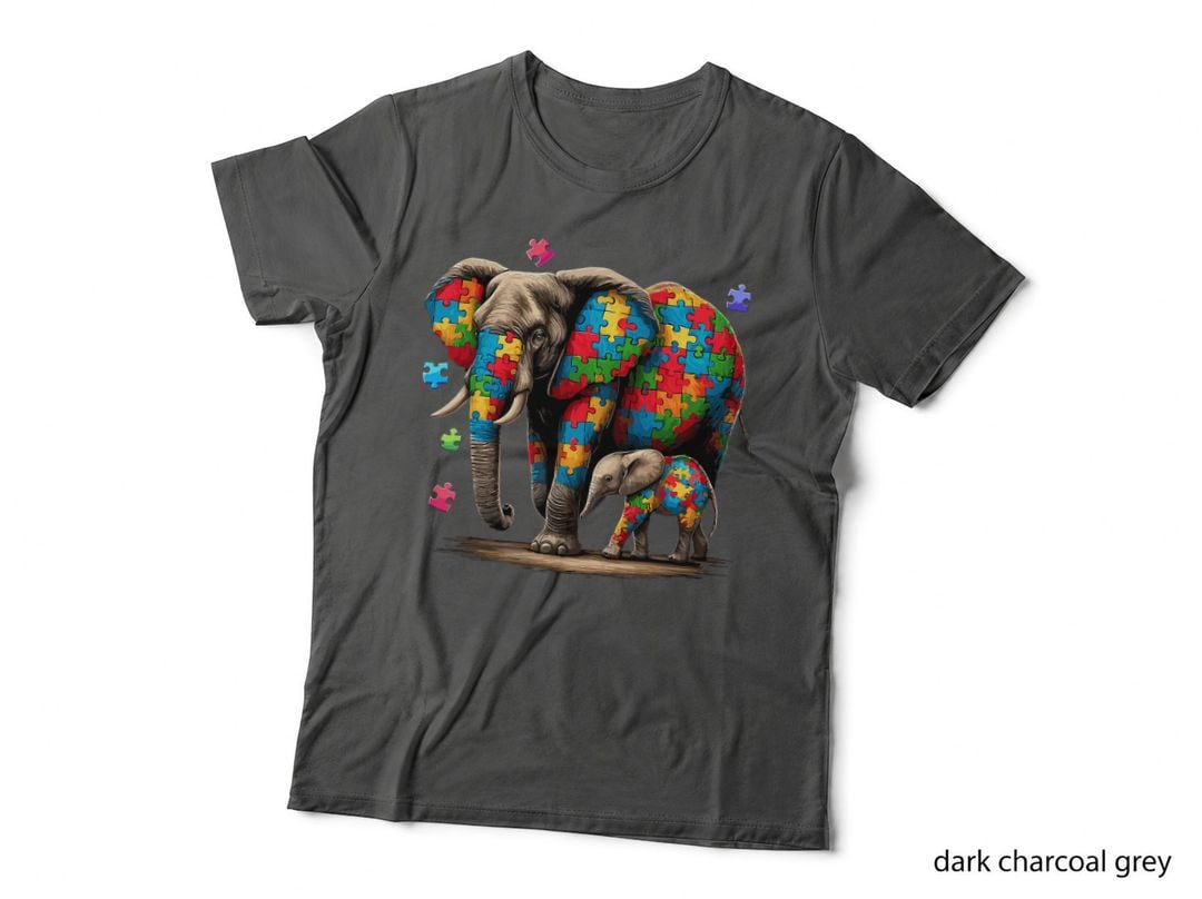 Autism Awareness Elephant Autism Mom T-Shirt