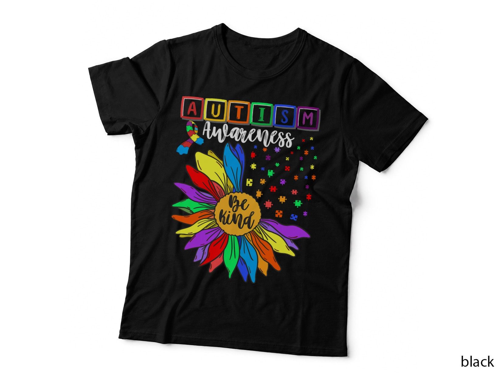 Autism Awareness Sunflower Choose Kindness Autism Mom Kids T-Shirt