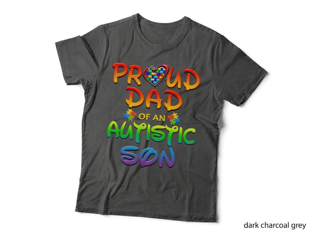 Autism Awareness Wear Proud Dad of Son Men Women, Autism Support T-Shirt