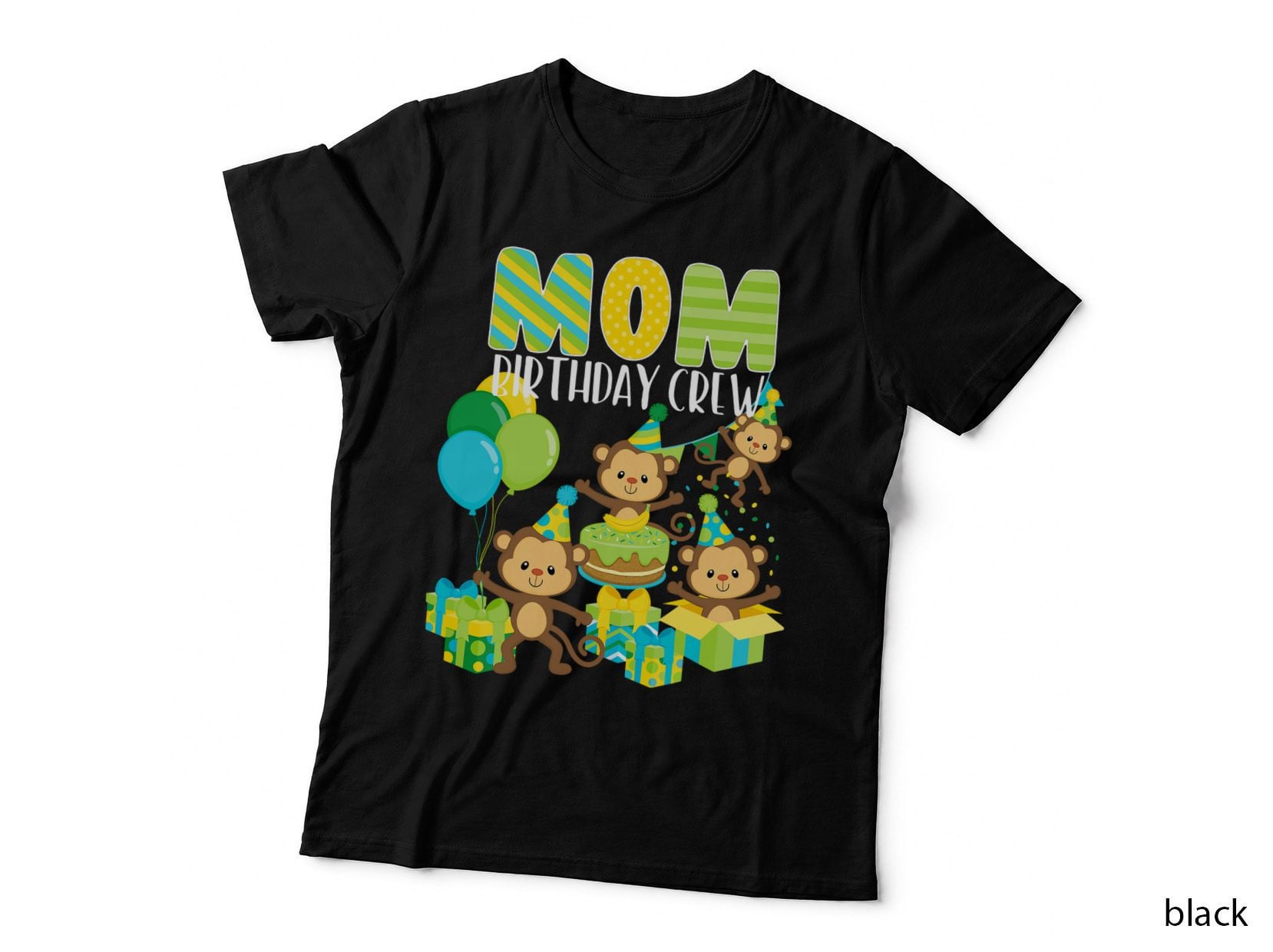 Birthday Monkey Mom Birthday Crew Birthday Party Family Matching T-Shirt