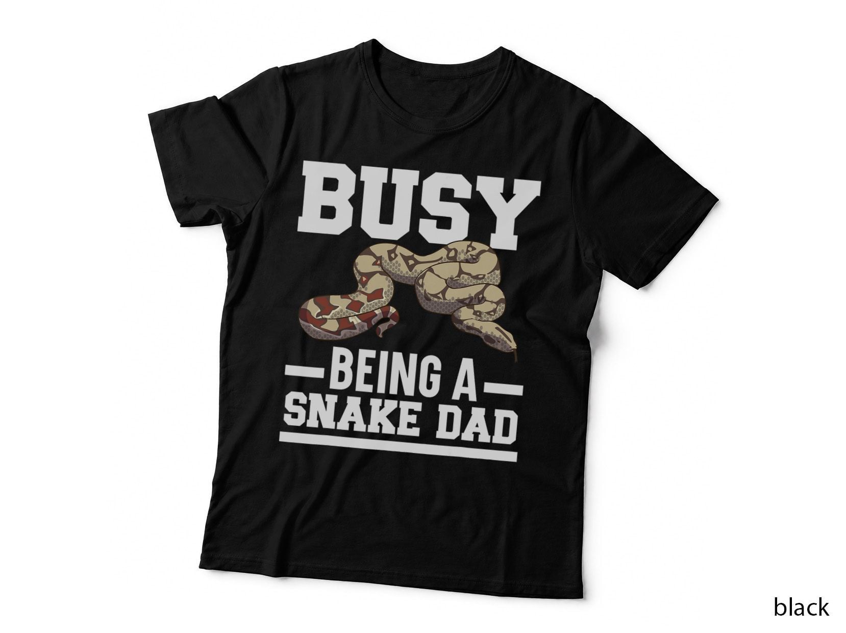 Busy Being a Snake Dad Venom Serpent Reptile Fathers Day T-Shirt
