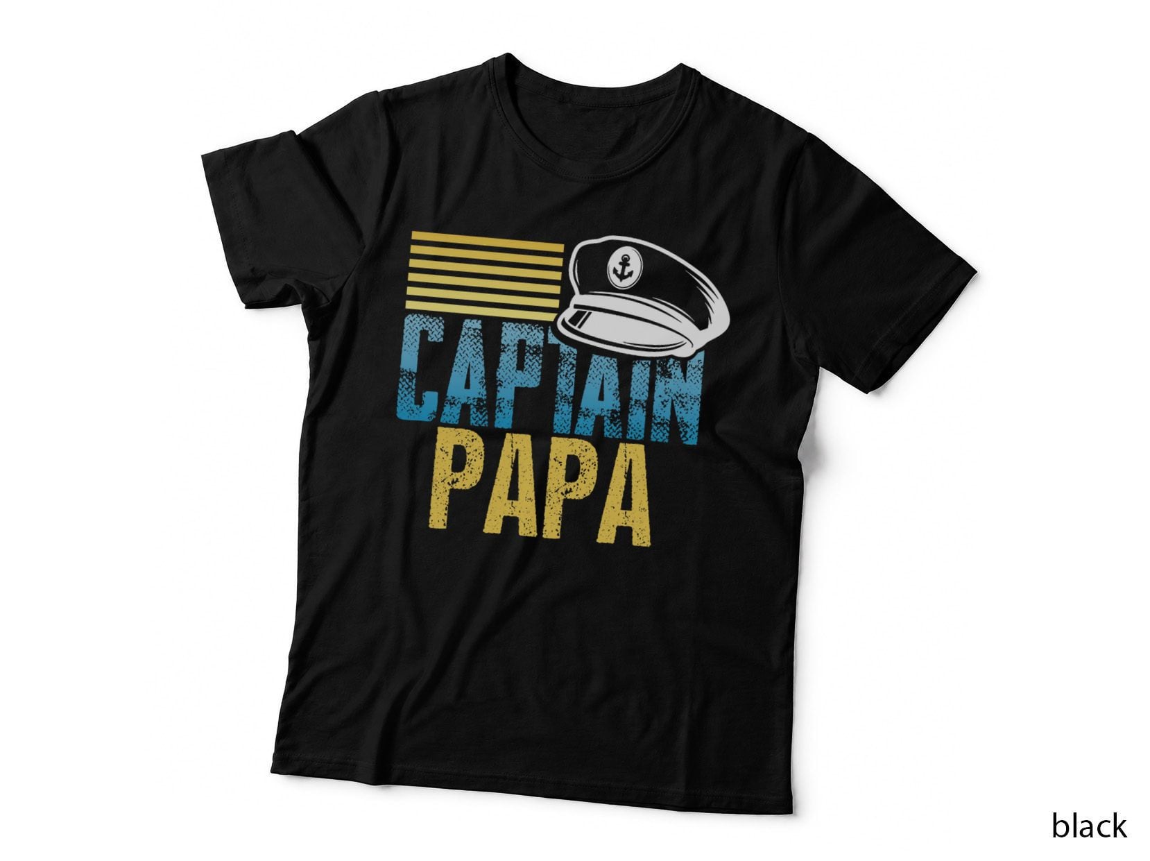 Captain Papa - Sailing Captain Hat - Boat Lover Boating T-Shirt