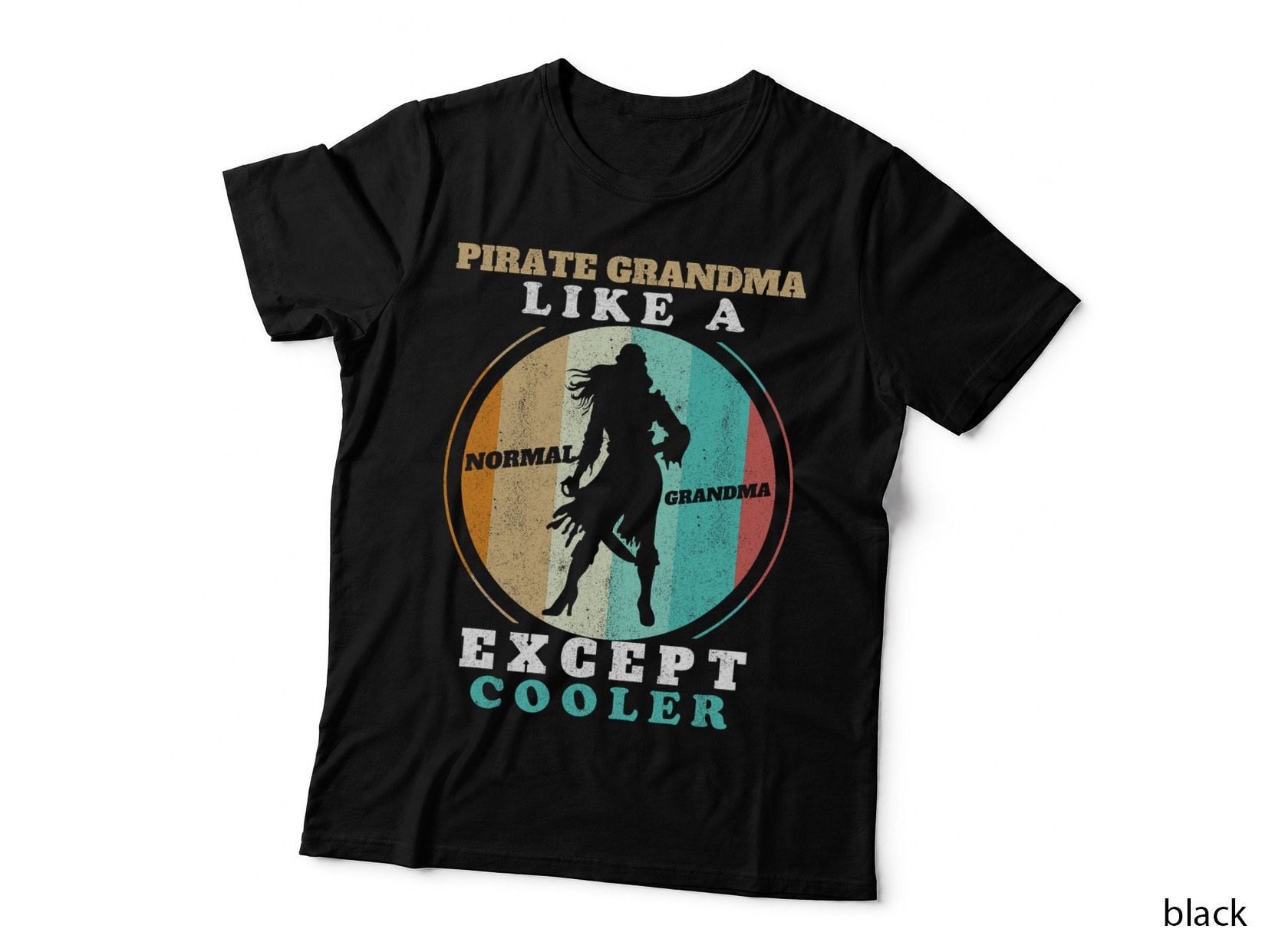 Caribbean Buccaneer Grandmother Retro Pirate Grandma T-Shirt
