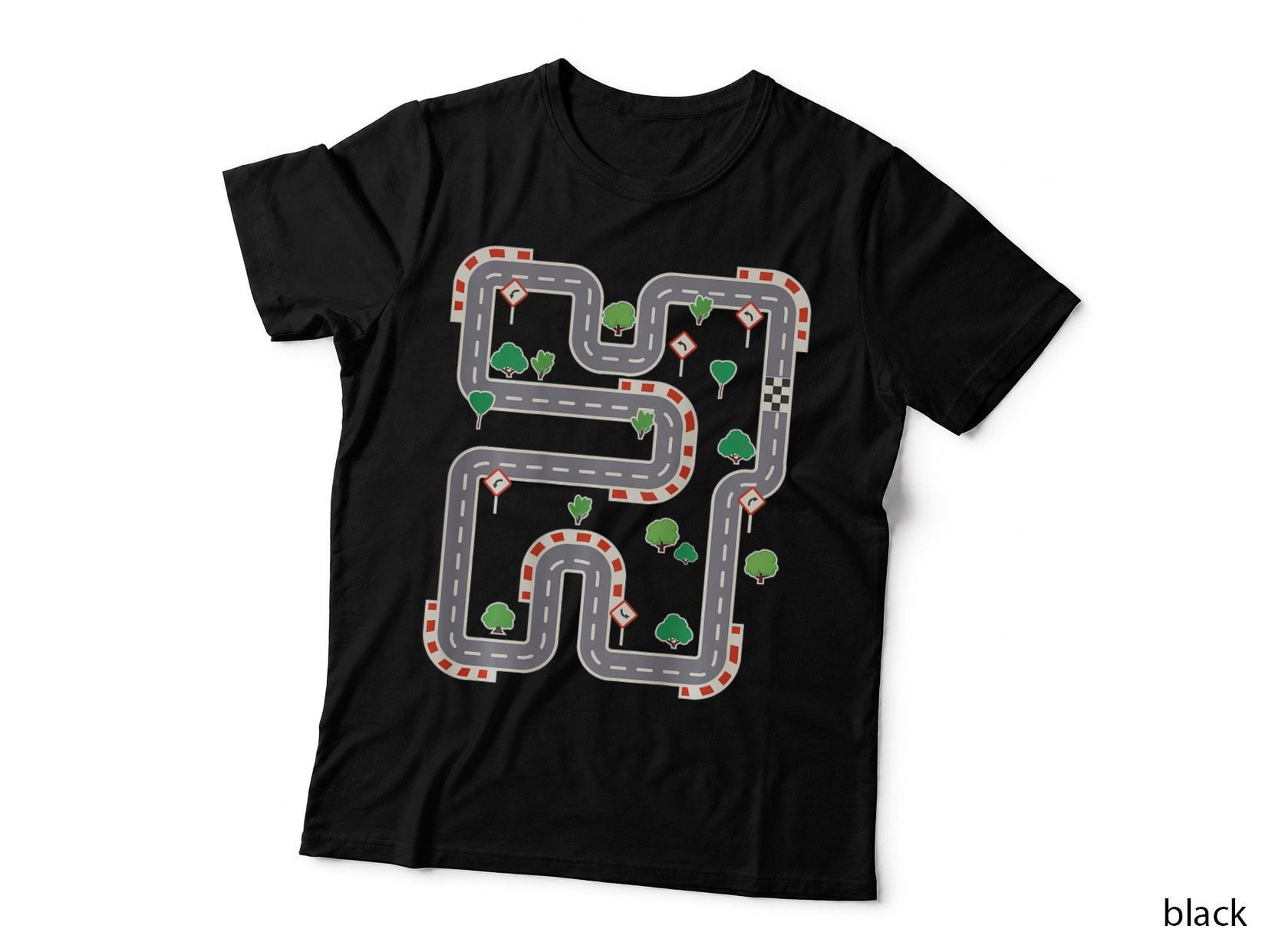 Cool Playmat Car Race Track on Back Dad Toddler (Two Side) T-Shirt