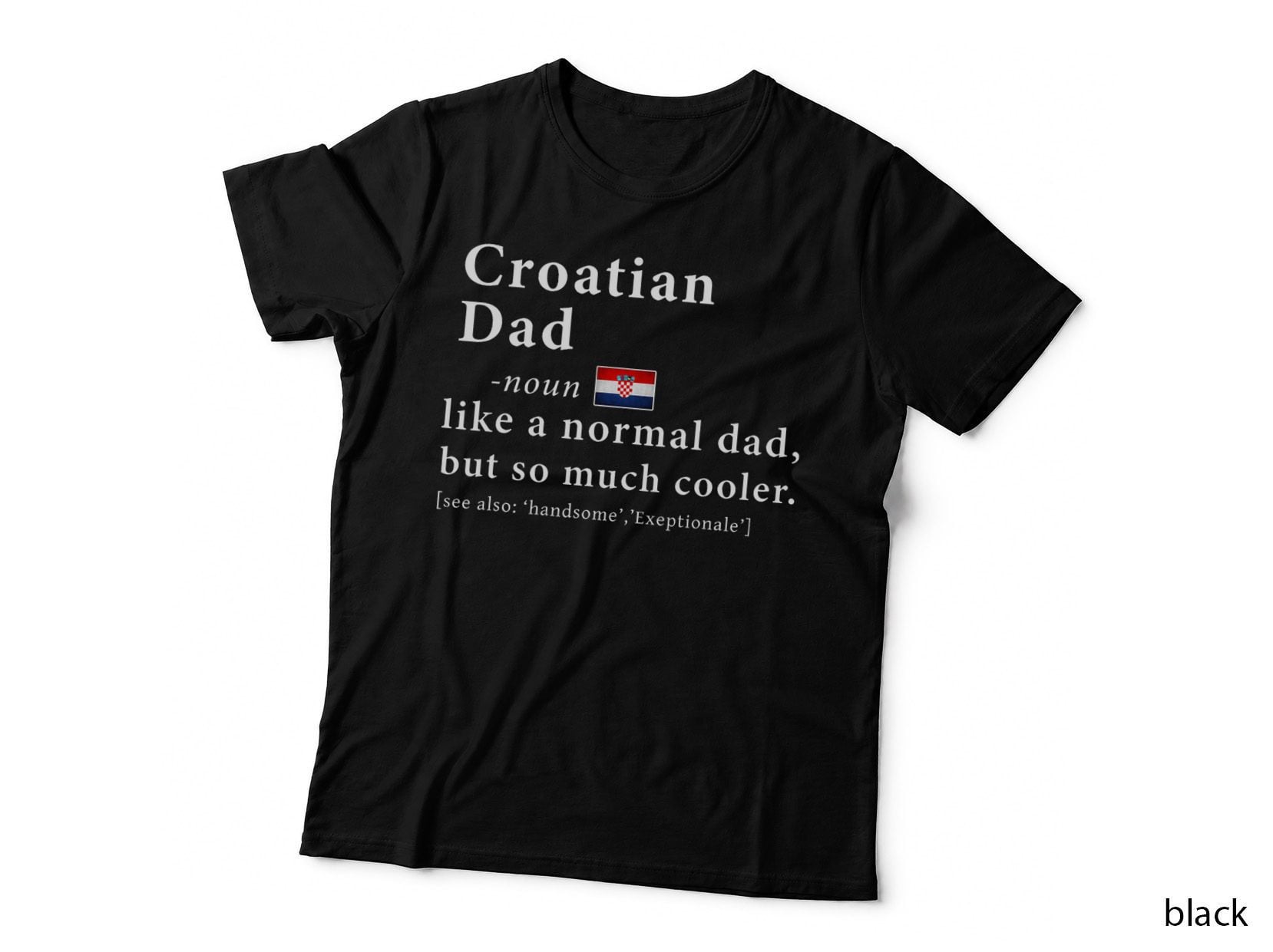 Croatian Dad Definition Shirt Fathers Day Gift Flag T-Shirt