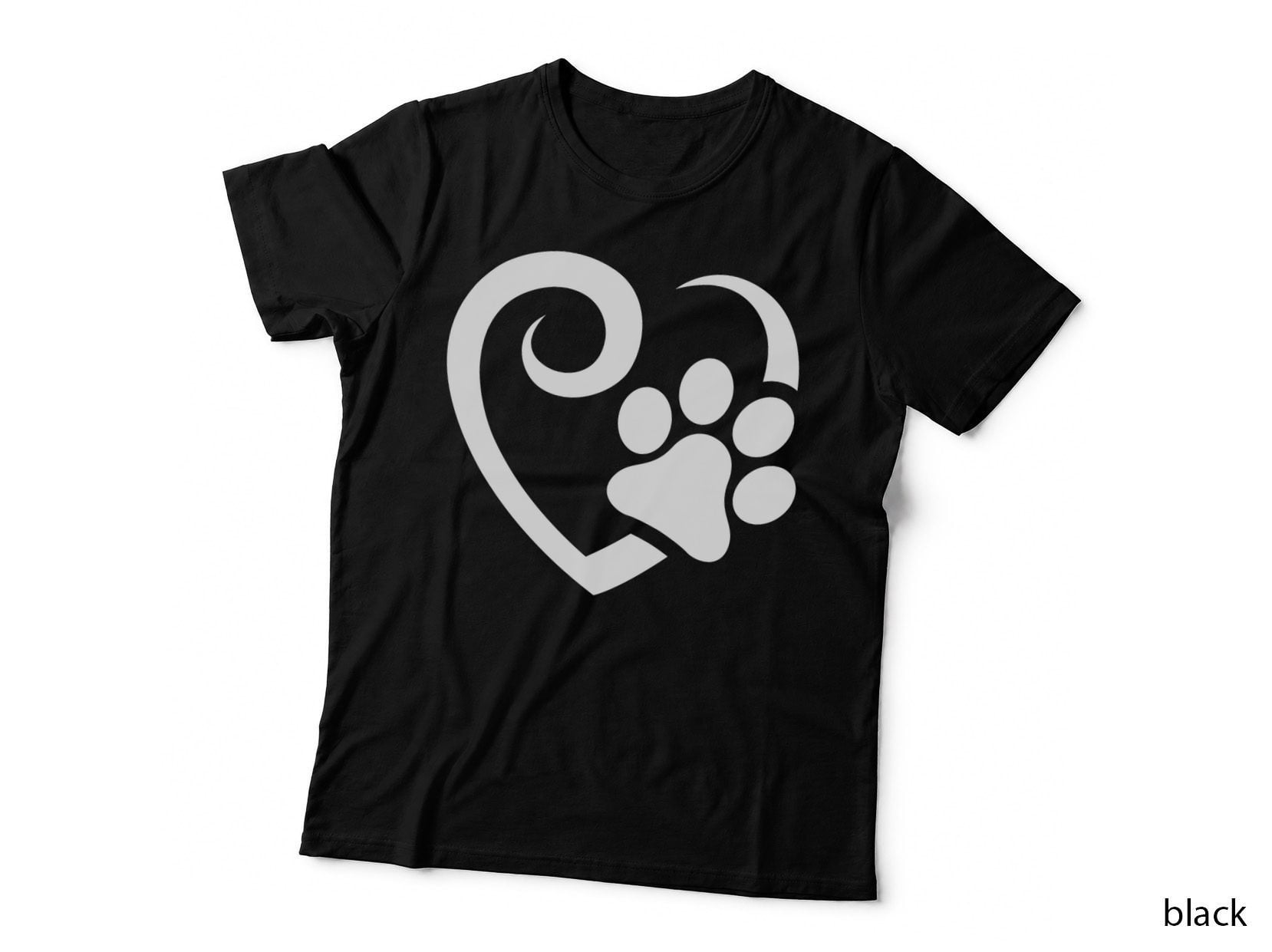 Cute Heart Paw Tshirt Funny Fur Mama Rescue Animal T Shirt