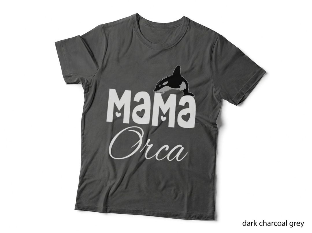 Cute Mama Orca for Mother's Day Design, Mom Gift, Whale, Maternity T-Shirt