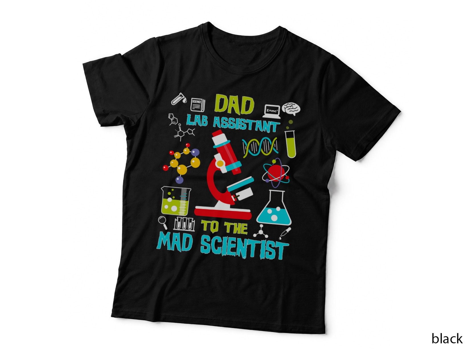 Dad Lab Assistant Mad Scientist T-Shirt, Science Party Theme