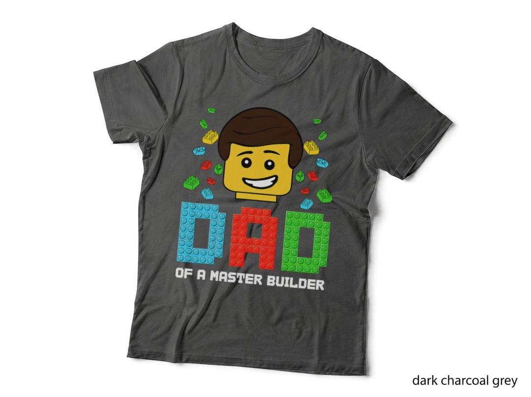 Dad of a Master Builder Block Building Funny Family Matching T-Shirt