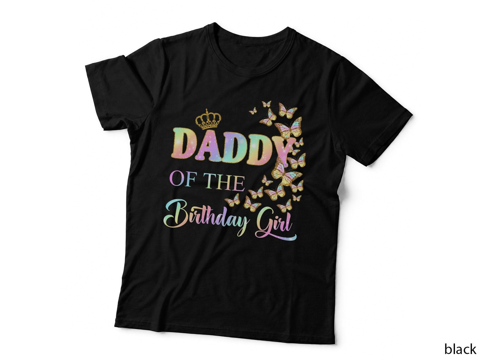 Daddy One First Birthday Matching Family Butterfly Floral T-Shirt