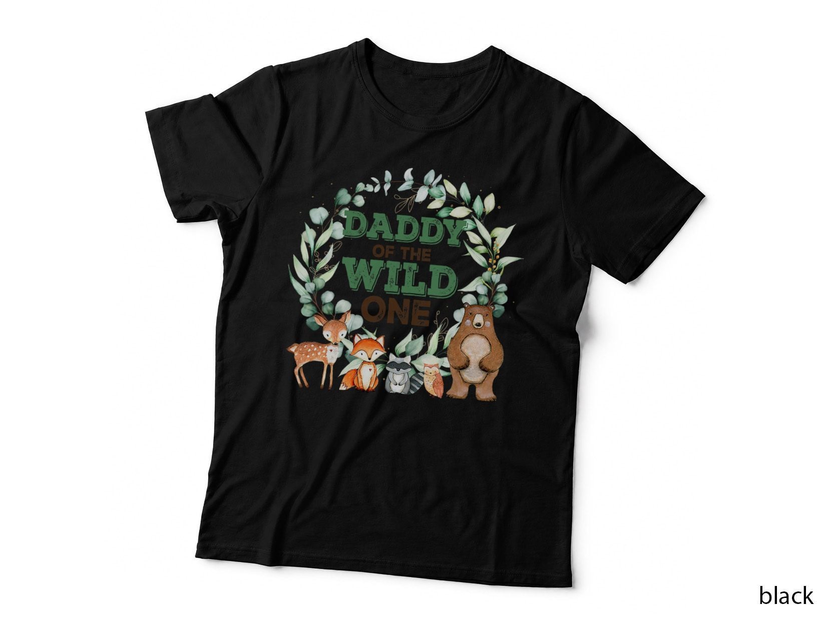 Daddy of the Wild One Birthday Shirt Woodland Safari Jungle T-Shirt