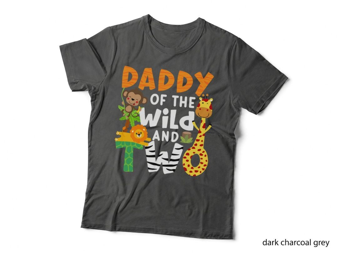 Daddy of the Wild and Two 2 Zoo Theme Birthday Safari Jungle T-Shirt