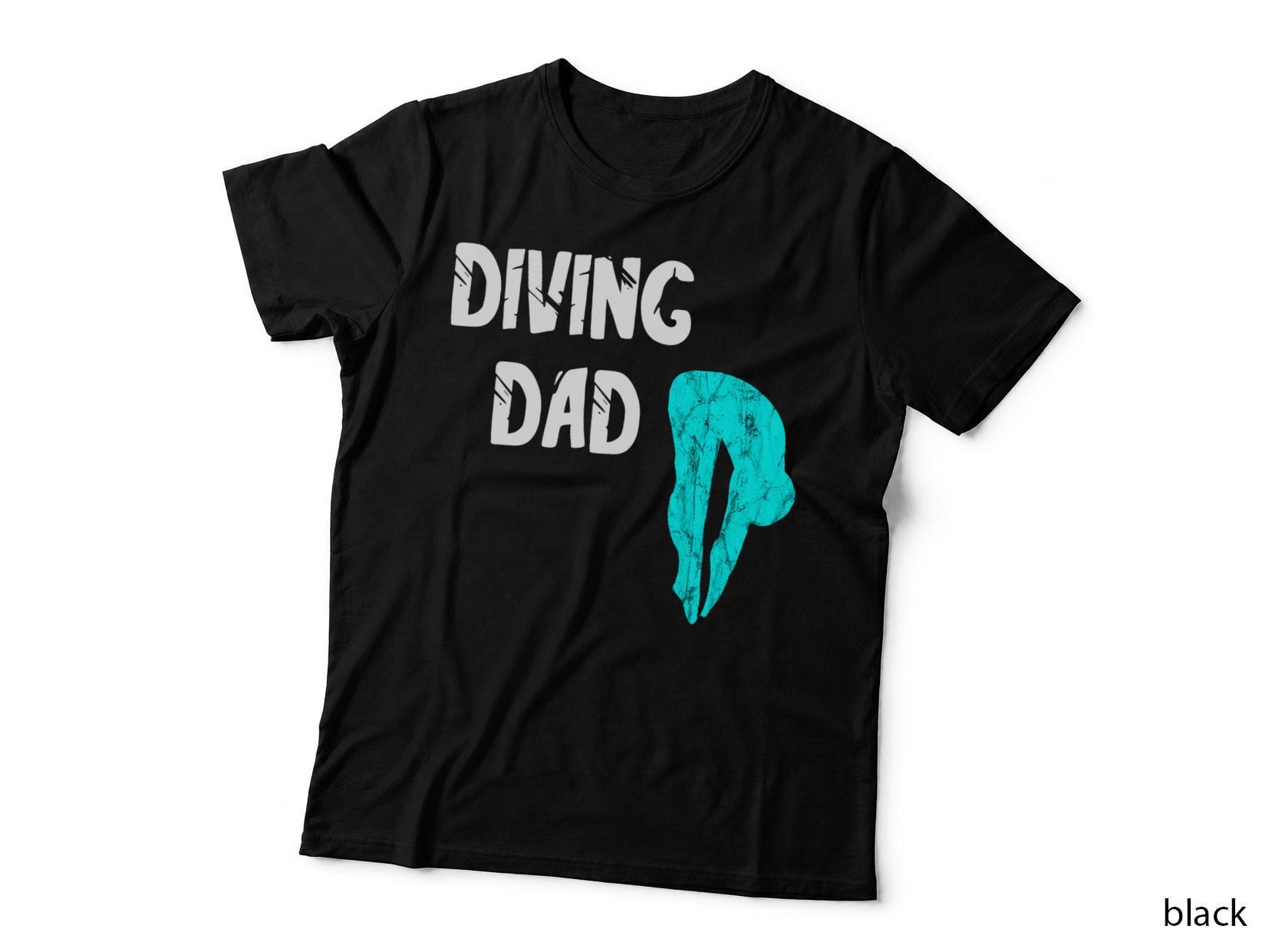 Diving Dad Springboard Swimming Platform Diver Papa Dive T-Shirt