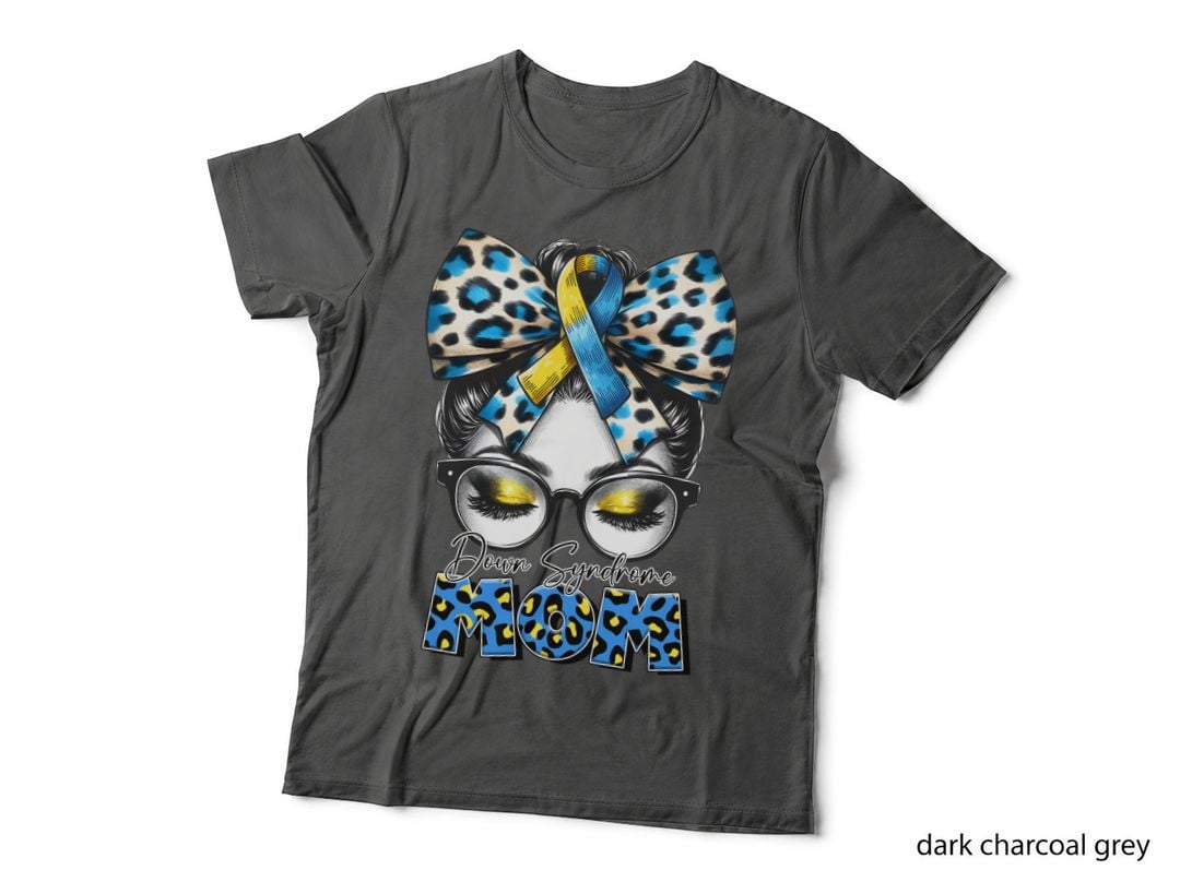 Down Syndrome Mom Leopard Print T-Shirt, Fashionable Mom Style