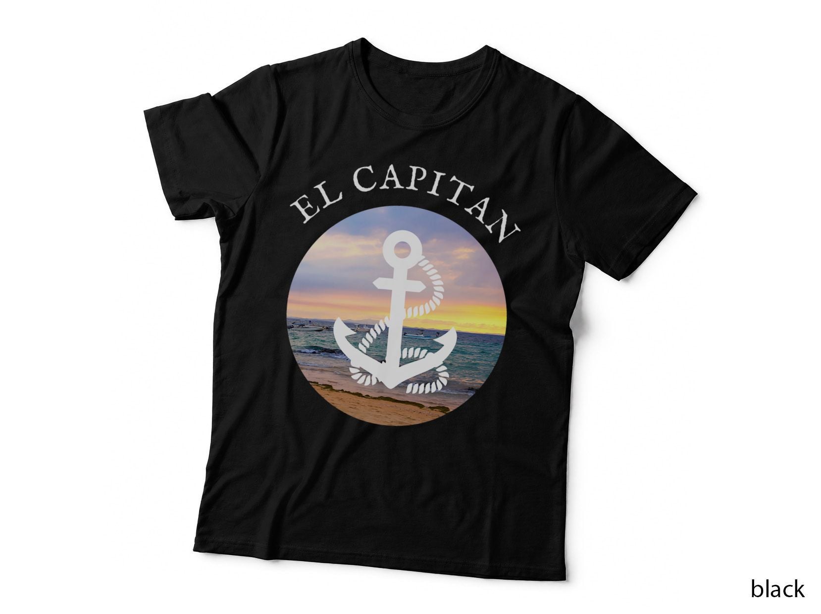 El Capitan Captain Anchor Boat Captain for Spanish Men Dad T-Shirt