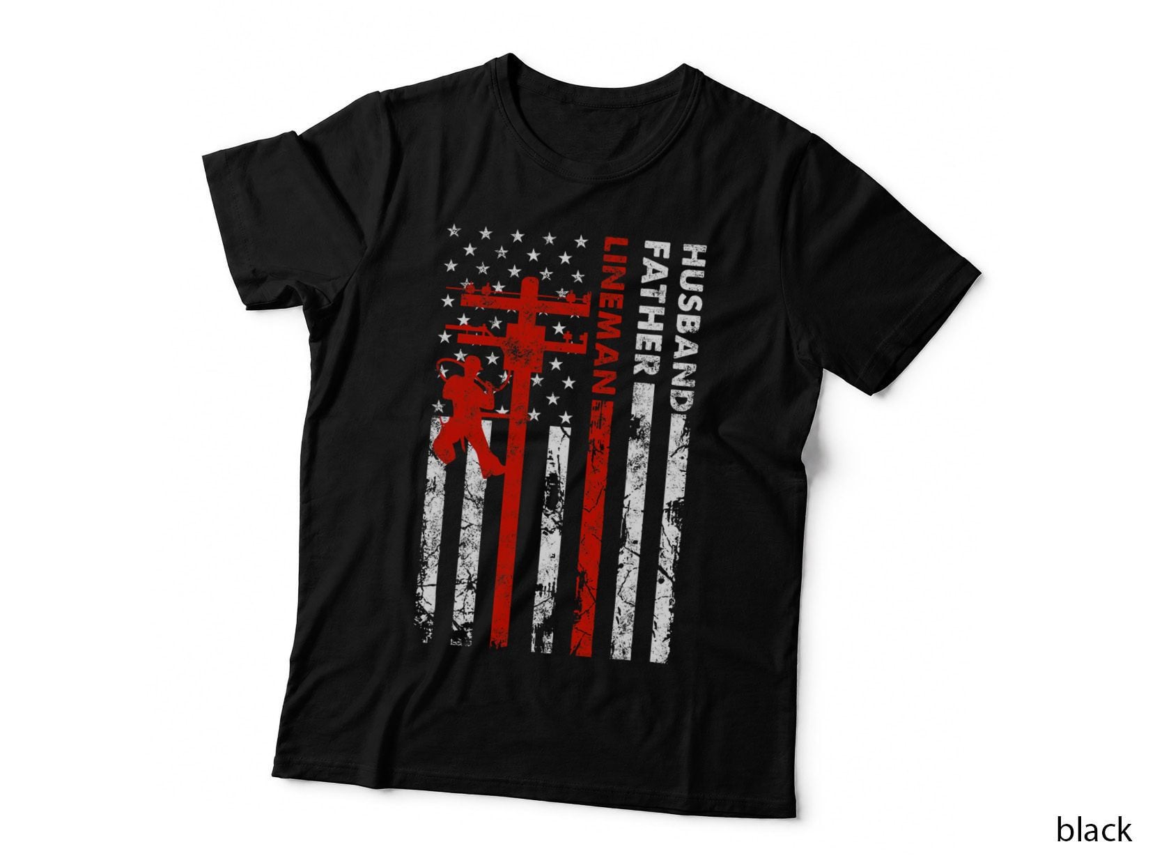 Electric Cable Lineman Husband Father Dad Fathers Day Gift T-Shirt