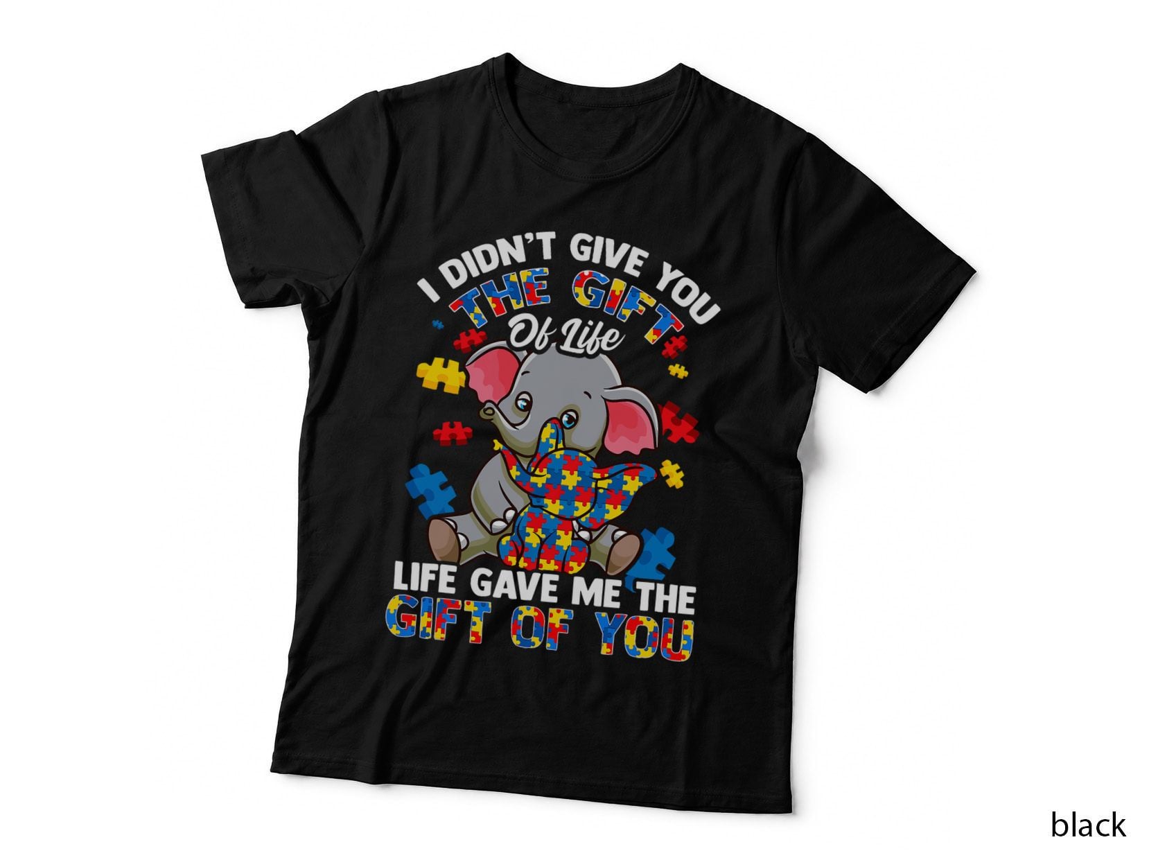Elephant Autism Shirt Autism Mom Dad Autism Awareness Month T-Shirt