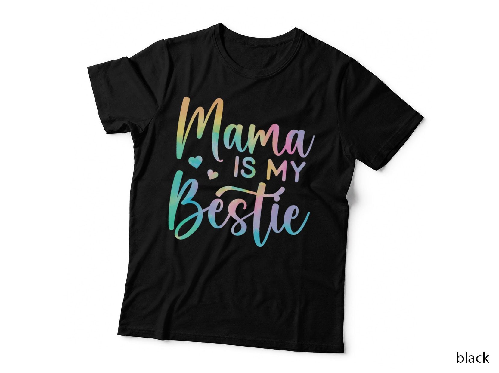 Funny Bestie Mom Life Matching Mothers Day Mama Is My Bestie T-Shirt